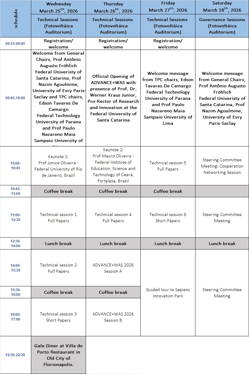 ADVANCE'2026 Technical Programme